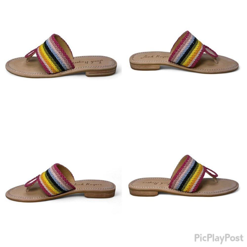 JACK ROGERS Jacks Multi-Color Fuschia Rope Sandal - 7.5 NEW IN BOX - Picture 11 of 12